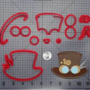 Steampunk - Top Hat And Glasses 266-E518 Cookie Cutter Set