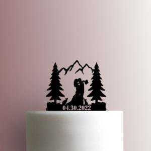 Custom Mountain Wedding Cats Date 225-B332 Cake Topper