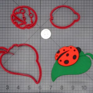 Ladybug on Leaf 266-H236 Cookie Cutter Set