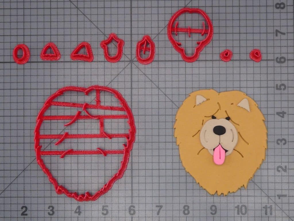 Chow Chow Dog Head 266-H262 Cookie Cutter Set
