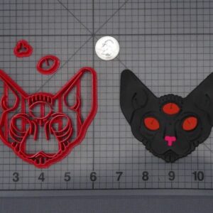 Halloween - Satanic Cat Head 266-H511 Cookie Cutter Set