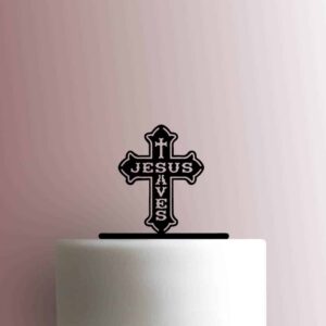 Cross Jesus Saves 225-B308 Cake Topper