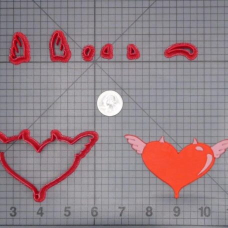 Angel Devil Heart 266-I190 Cookie Cutter Set