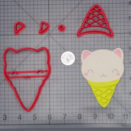 Cat Ice Cream Cone 266-I106 Cookie Cutter Set