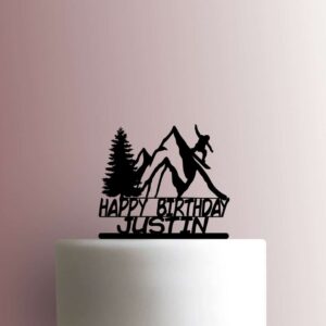 Custom Snowboarding Happy Birthday Name 225-B444 Cake Topper