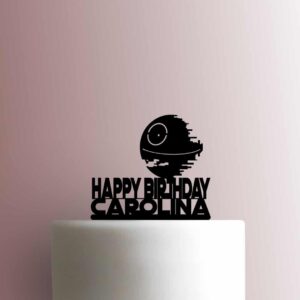 Custom Star Wars - Death Star Happy Birthday Name 225-B442 Cake Topper
