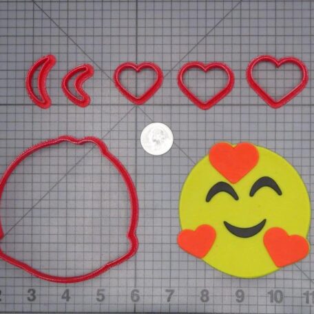 Emoji - Smiling with Hearts 266-I178 Cookie Cutter Set