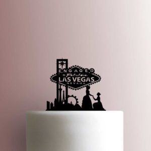 Engaged in Fabulous Las Vegas Lesbian Couple 225-B440 Cake Topper