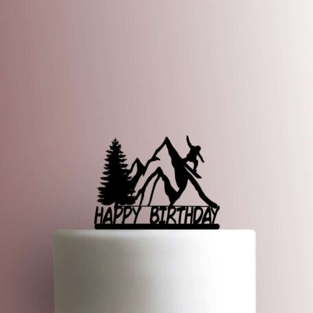 Snowboarding Happy Birthday 225-B443 Cake Topper