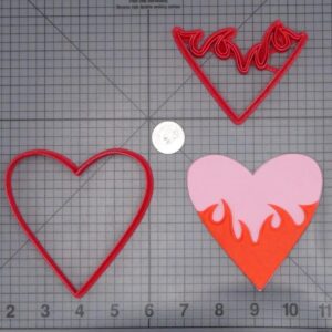 Heart on Fire 266-I362 Cookie Cutter Set