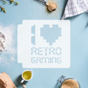 I Love Retro Gaming 783-H524 Stencil
