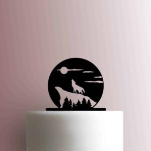 Wolf Howling at Moon 225-B315 Cake Topper