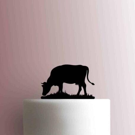 Cow Eating Grass 225-B373 Cake Topper