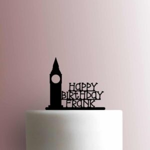 Custom Big Ben Happy Birthday Name 225-B458 Cake Topper