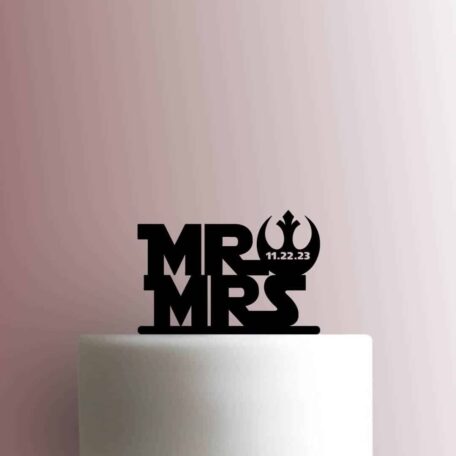Custom Star Wars Rebel Wedding Date 225-B381 Cake Topper