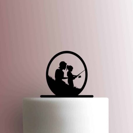 Mom and Daughter Fishing 225-B463 Cake Topper