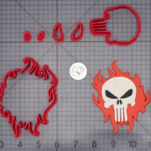 Punisher Logo in Flames 266-I491 Cookie Cutter Set