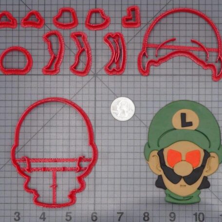 Super Mario - Luigi Fury Shadow Head 266-I221 Cookie Cutter Set