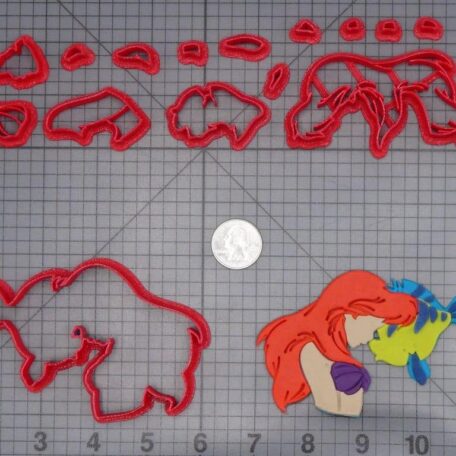 The Little Mermaid - Ariel and Flounder 266-G384 Cookie Cutter Set