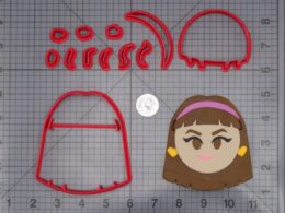 Disney Emoji - Turning Red - Abby Head 266-I325 Cookie Cutter Set