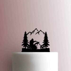 Sasquatch Riding Motorcycle 225-B359 Cake Topper