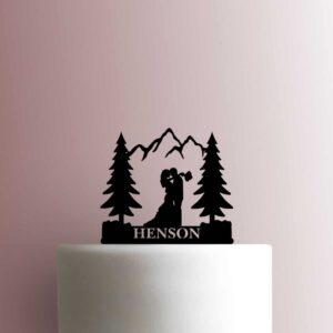 Custom Mountain Wedding Name 225-B622 Cake Topper