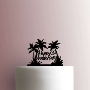 Custom Palm Tree Happy Anniversary Number 225-B624 Cake Topper