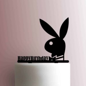 Playboy Bunny with Bowtie Happy Birthday 225-A892 Cake Topper