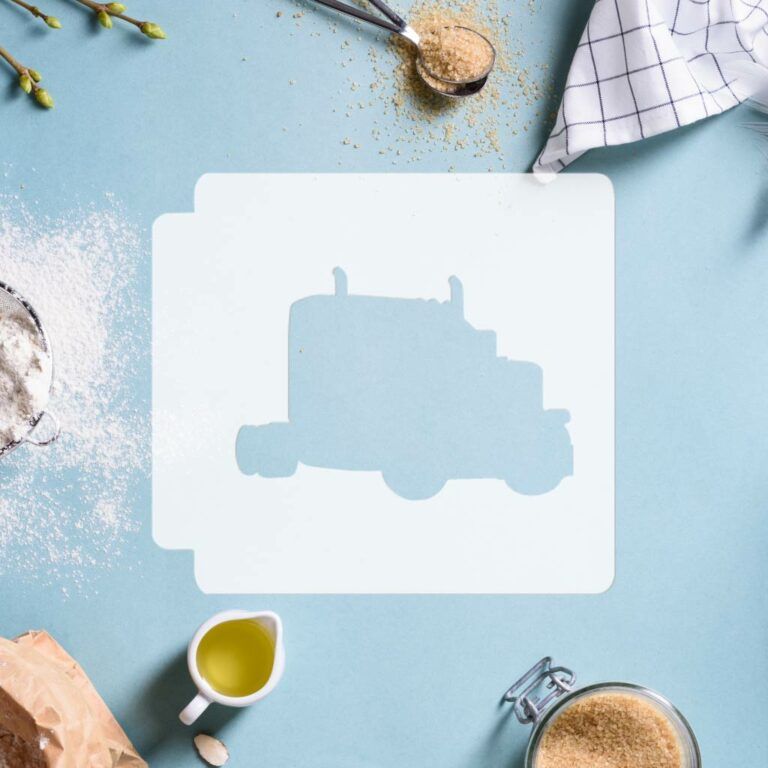 18 Wheeler Semi Truck Cookie Cutter - 6 Inch Handmade Copper Cutter, USA Made By The Fussy Pup