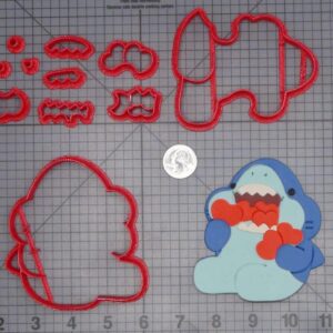 Valentines Day - SAMEZU - Hojiro Shark Eating Hearts 266-I434 Cookie Cutter Set