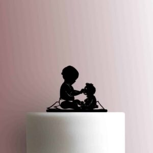 Baby with Teddy Bear 225-B570 Cake Topper