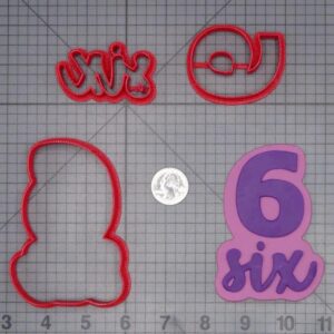 Six Worded Number 266-J137 Cookie Cutter Set