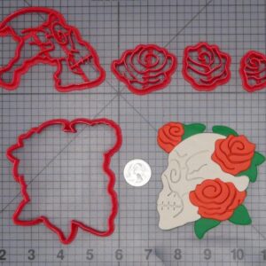 Skull with Roses 266-J069 Cookie Cutter Set