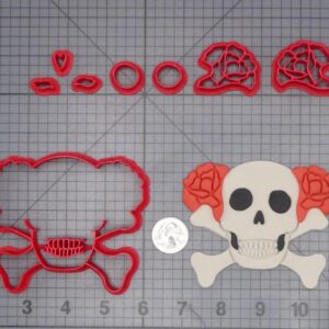 Bones with Roses 266-J241 Cookie Cutter Set