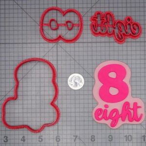 Eight Worded Number 266-J177 Cookie Cutter Set