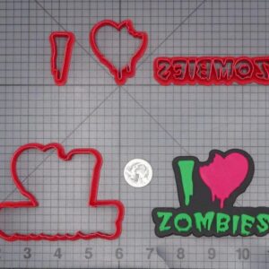 Halloween - I Love Zombies 266-J295 Cookie Cutter Set