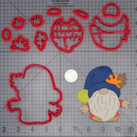 Gnome with Leaves 266-J280 Cookie Cutter Set