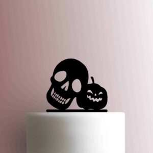 Halloween - Skull with Jack O Lantern 225-B655 Cake Topper