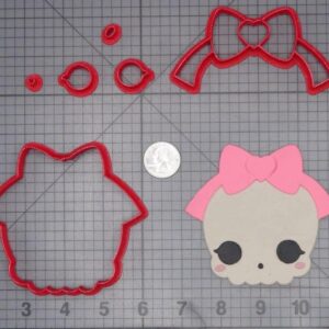 Skull with Bow 266-J504 Cookie Cutter Set