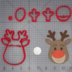 Reindeer Head 266-J547 Cookie Cutter Set