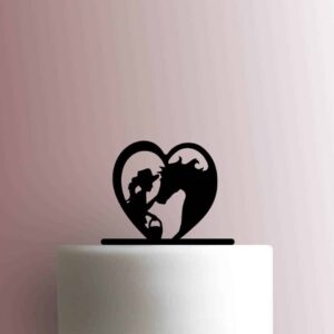 Cowgirl and Horse Heart 225-B693 Cake Topper