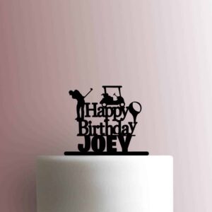 Custom Golf Happy Birthday Name 225-B694 Cake Topper