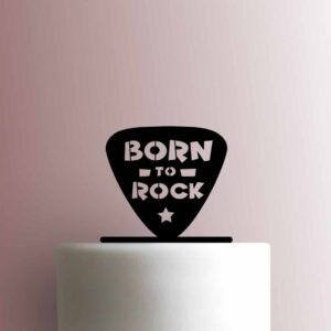Guitar Pick Born to Rock 225-B745 Cake Topper