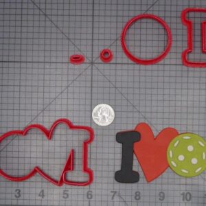 I Love Pickleball 266-J664 Cookie Cutter Set