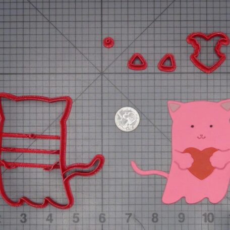 Cat Ghost Heart 266-J978 Cookie Cutter Set