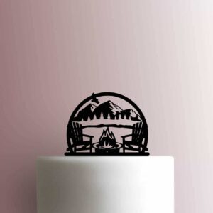 Camping Mountains Campfire 225-B741 Cake Topper
