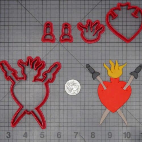 Swords and Heart 266-K325 Cookie Cutter Set