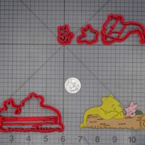 Winnie the Pooh - Piglet and Pooh on Log 266-K452 Cookie Cutter Set