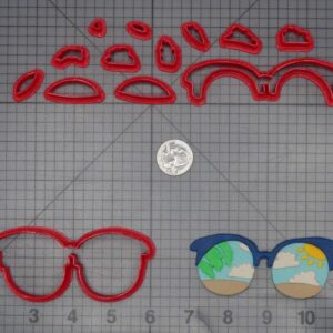 Sunglasses with Beach 266-K494 Cookie Cutter Set