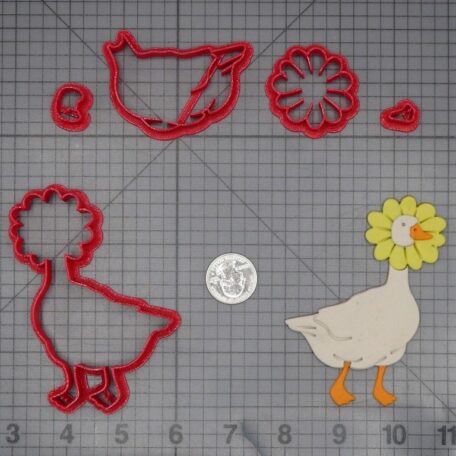 Goose with Flower 266-K753 Cookie Cutter Set